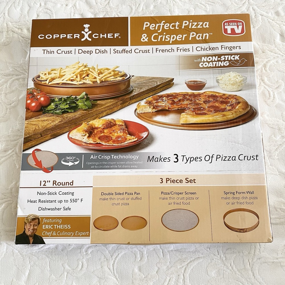 Copper Chef Perfect Pizza & Crisper Pan 12" Non Stick AS‎ SEEN ON TV Brand New